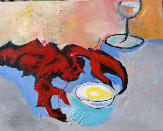 16" x 20" Original Hand Signed Acrylic Impressionist Painting| Ready to be Cracked