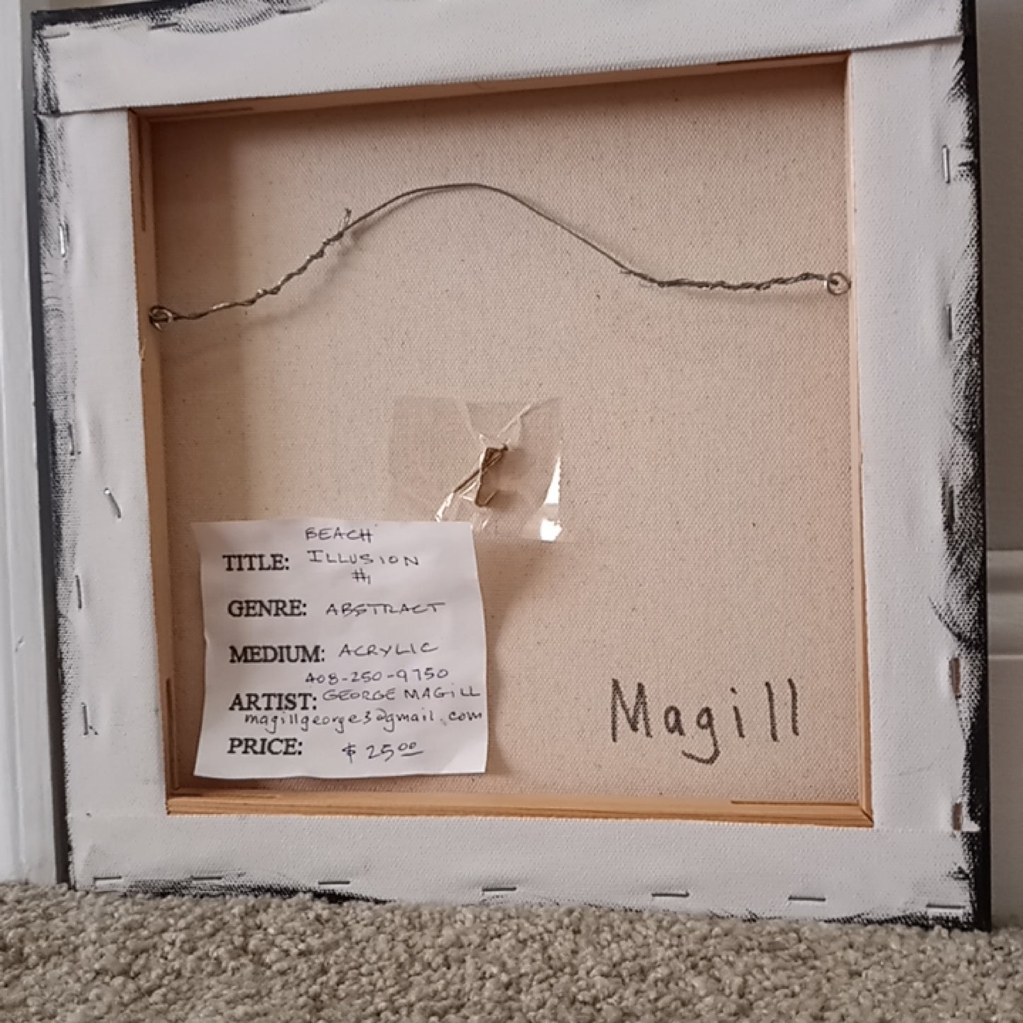 12" x 12" Original Art Paintings Canvases Signed| Beach and Surf