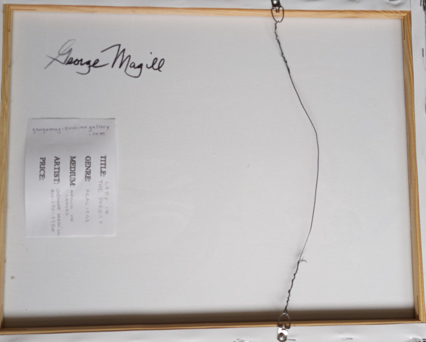 16" x 20" Original Hand Painted Acrylic on Canvas signed by the artist| Lady in the Forest